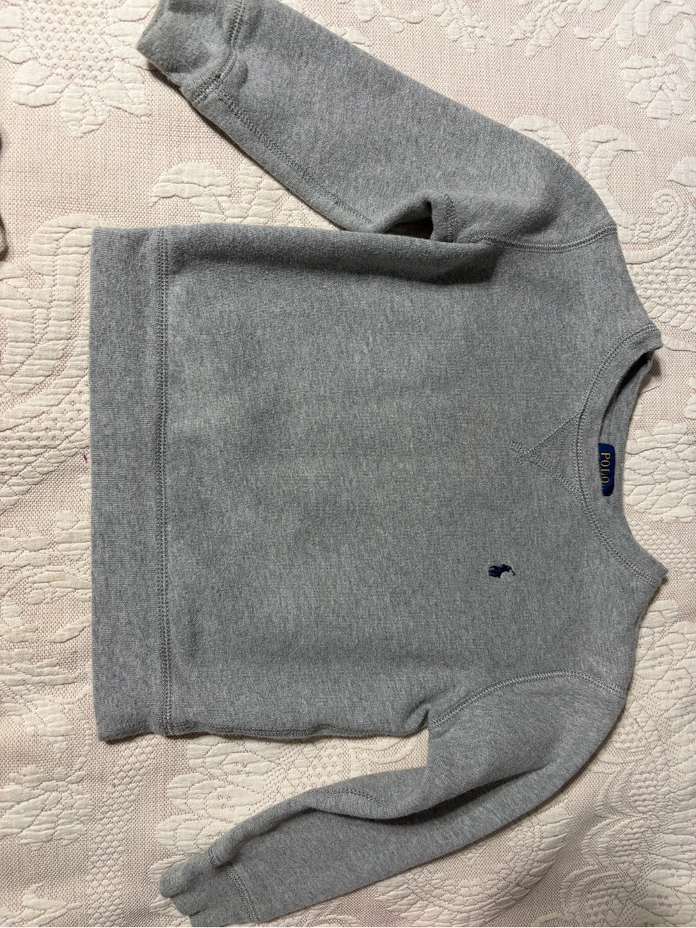 Polo by Ralph Lauren Grey Crewneck Sweatshirt - child's Casual pullover GUC sz 4